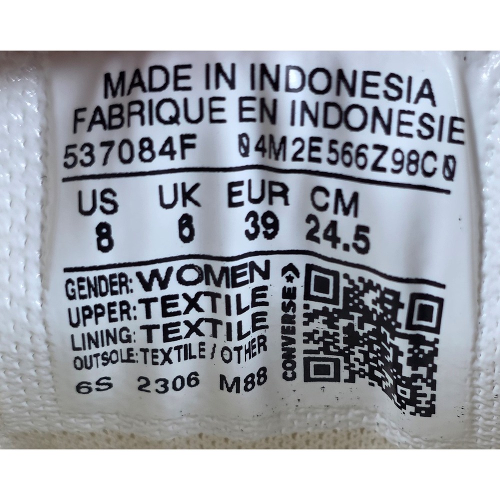 Converse Chuck Taylor All Star Shoreline White Slip-On Sneakers Women's 8 - Picture 10 of 11